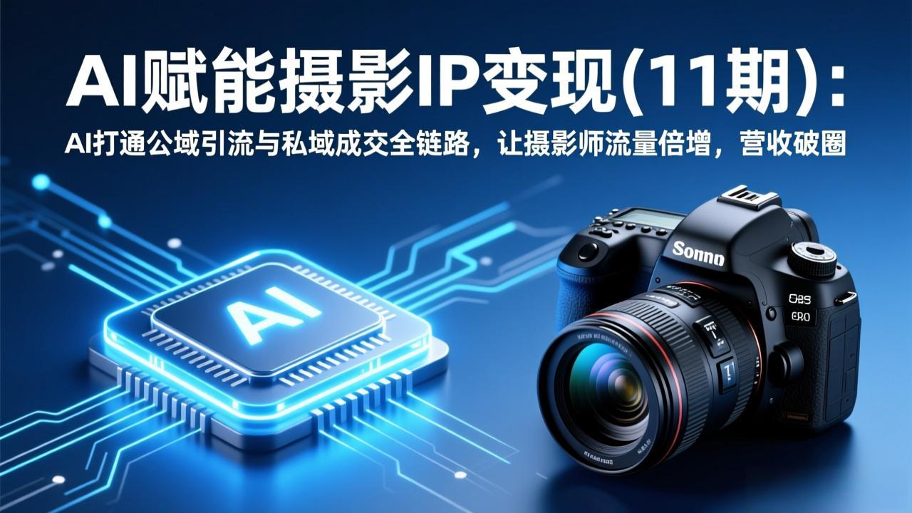 AI赋能摄影IP变现(11期-禾谷轻创网