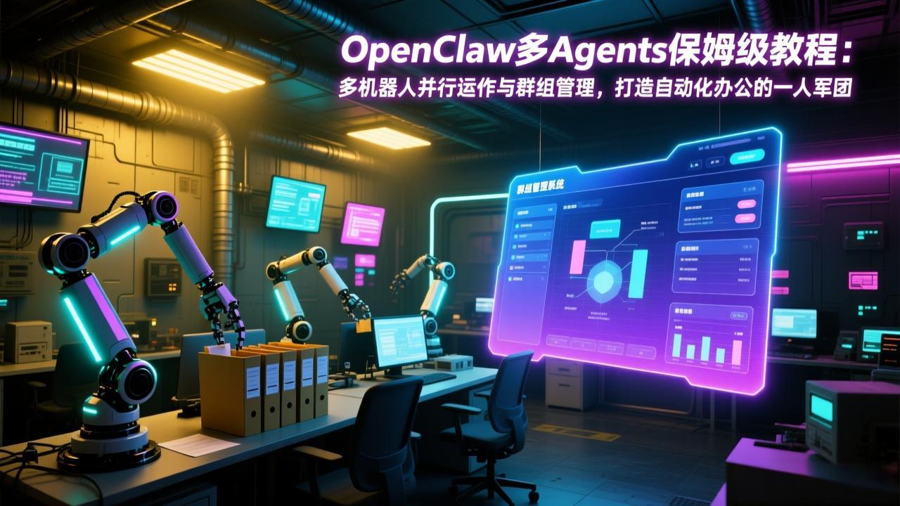 OpenClaw多Agents保姆级教程：多机器人并行运作与群组管理，打造自动化办公的一人军团-禾谷轻创网