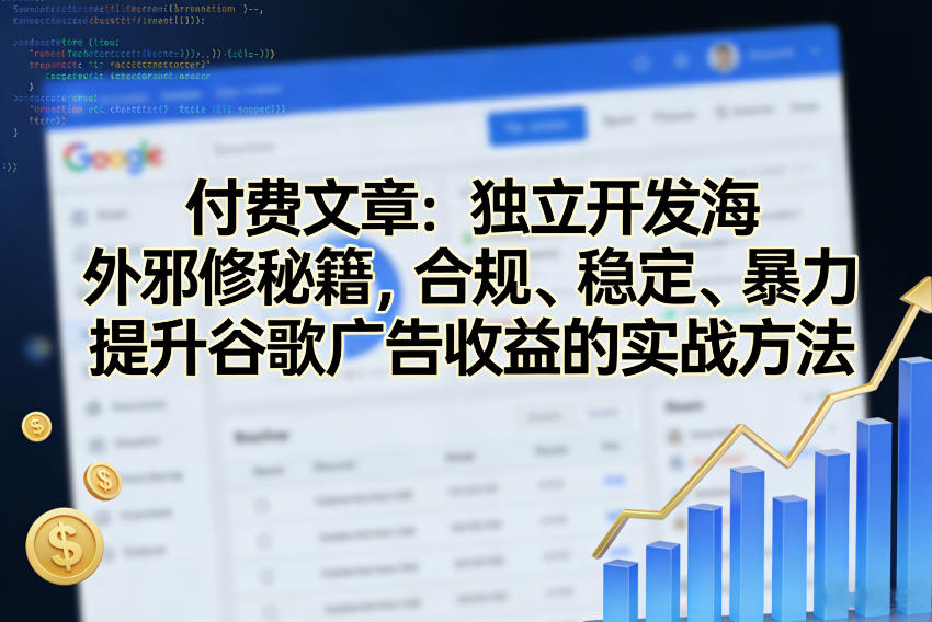 付费文章：独立开发海外邪修秘籍，合规、稳定、暴力提升谷歌广告收益的实战方法-禾谷轻创网