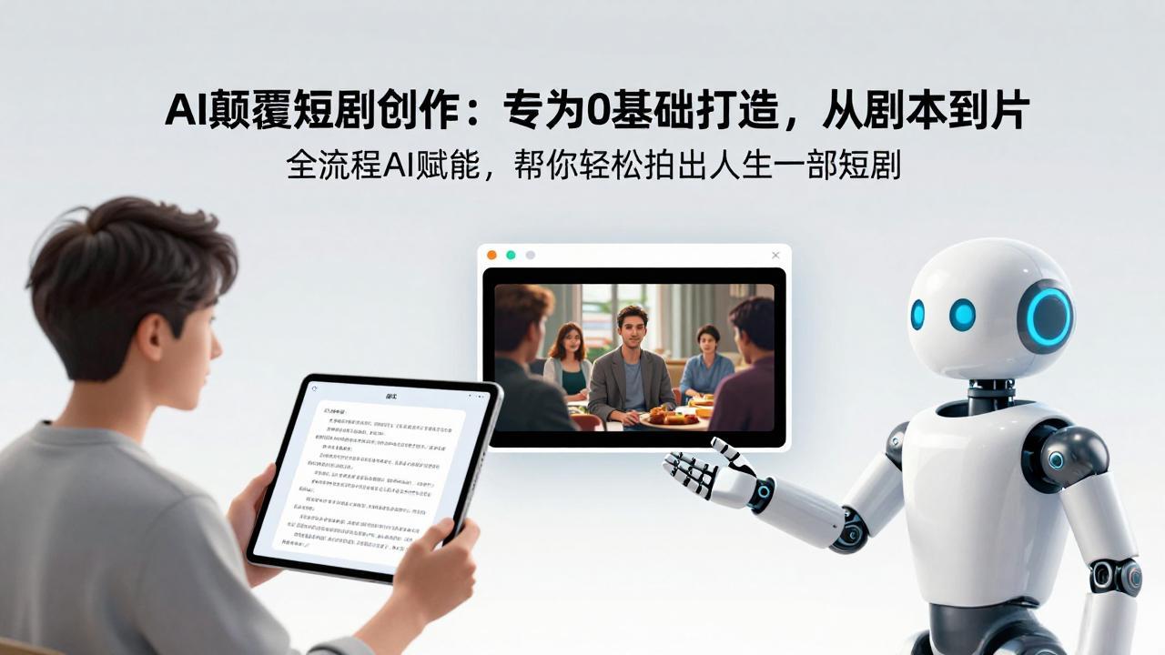AI颠覆短剧创作：专为0基础打造，从剧本到成片全流程AI赋能，帮你轻松拍出人生第一部短剧-禾谷轻创网