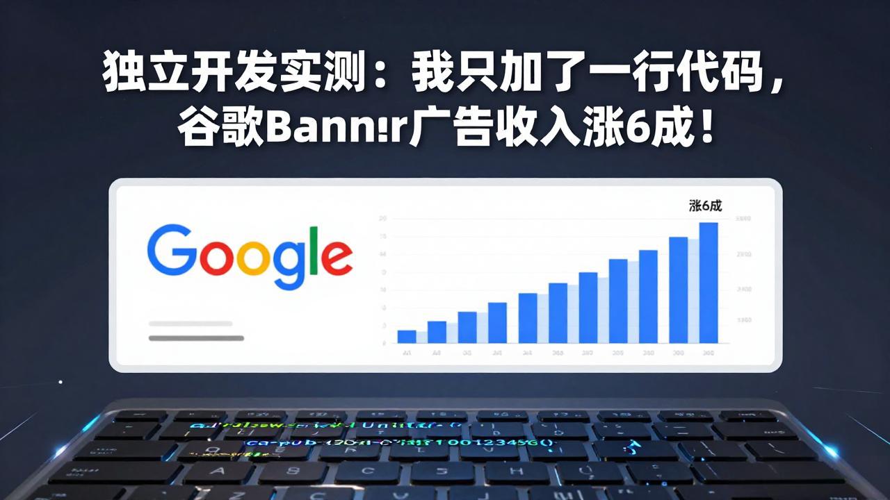 付费文章：独立开发实测：我只加了一行代码，谷歌Banner广告收入涨6成！-禾谷轻创网
