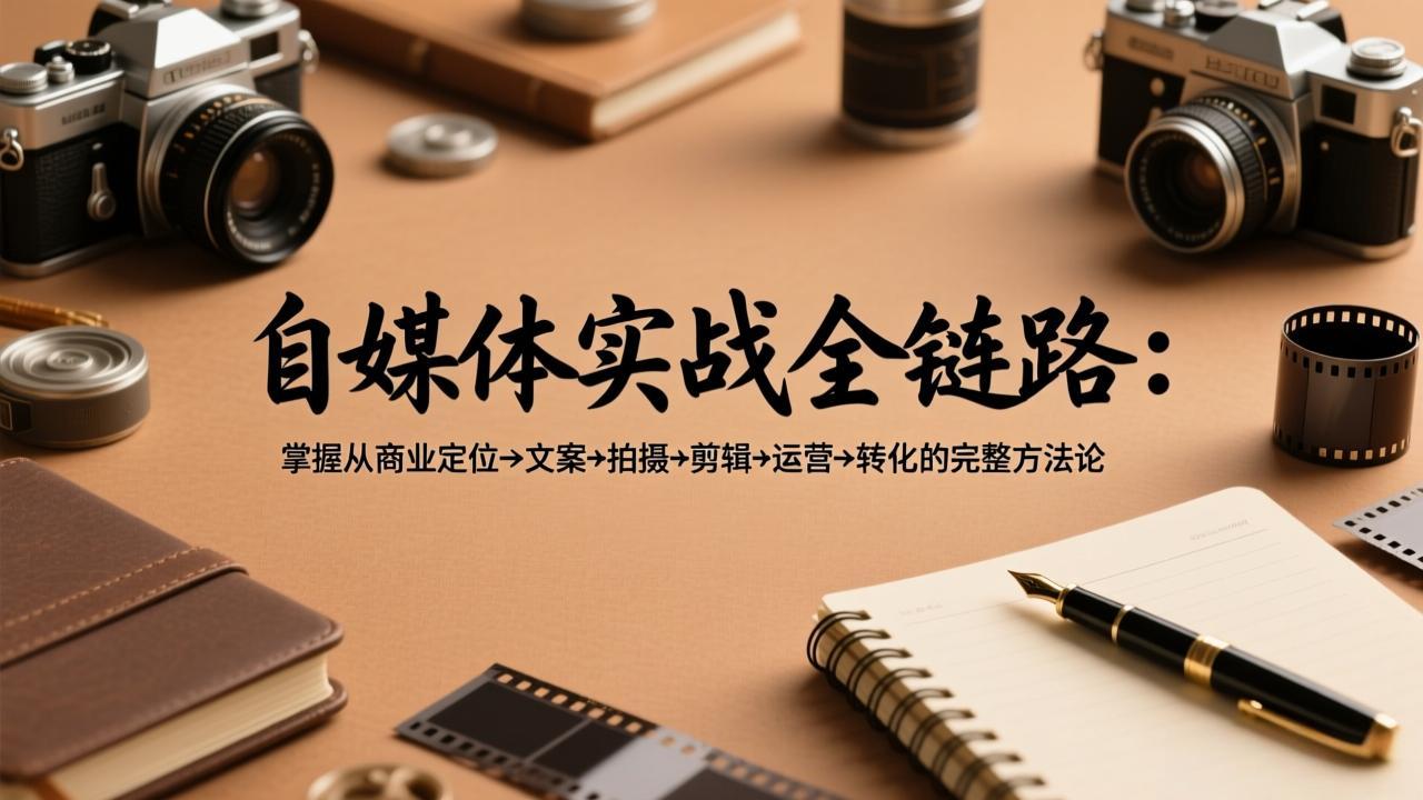 自媒体实战全链路：掌握从商业定位→文案→拍摄→剪辑→运营→转化的完整方法论-禾谷轻创网