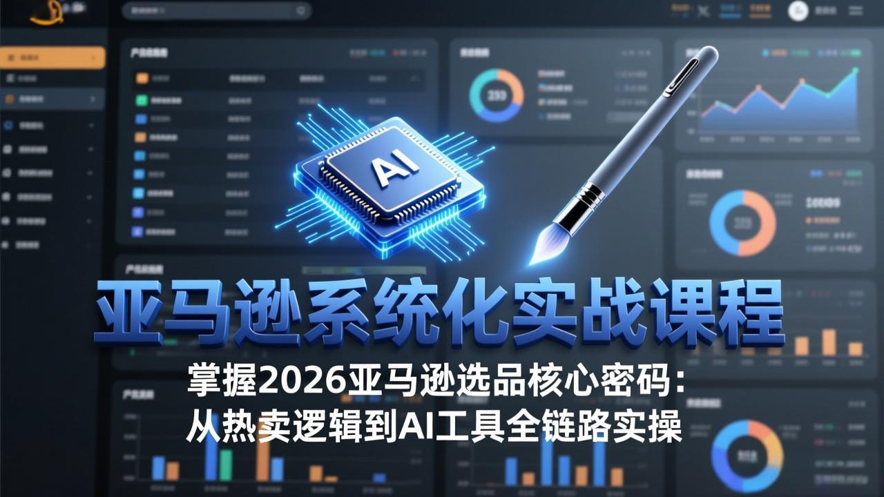 亚马逊系统化实战课-更新3月：2026最新选品方法论，从热卖原因分析到AI作图，提升选品成功率-禾谷轻创网