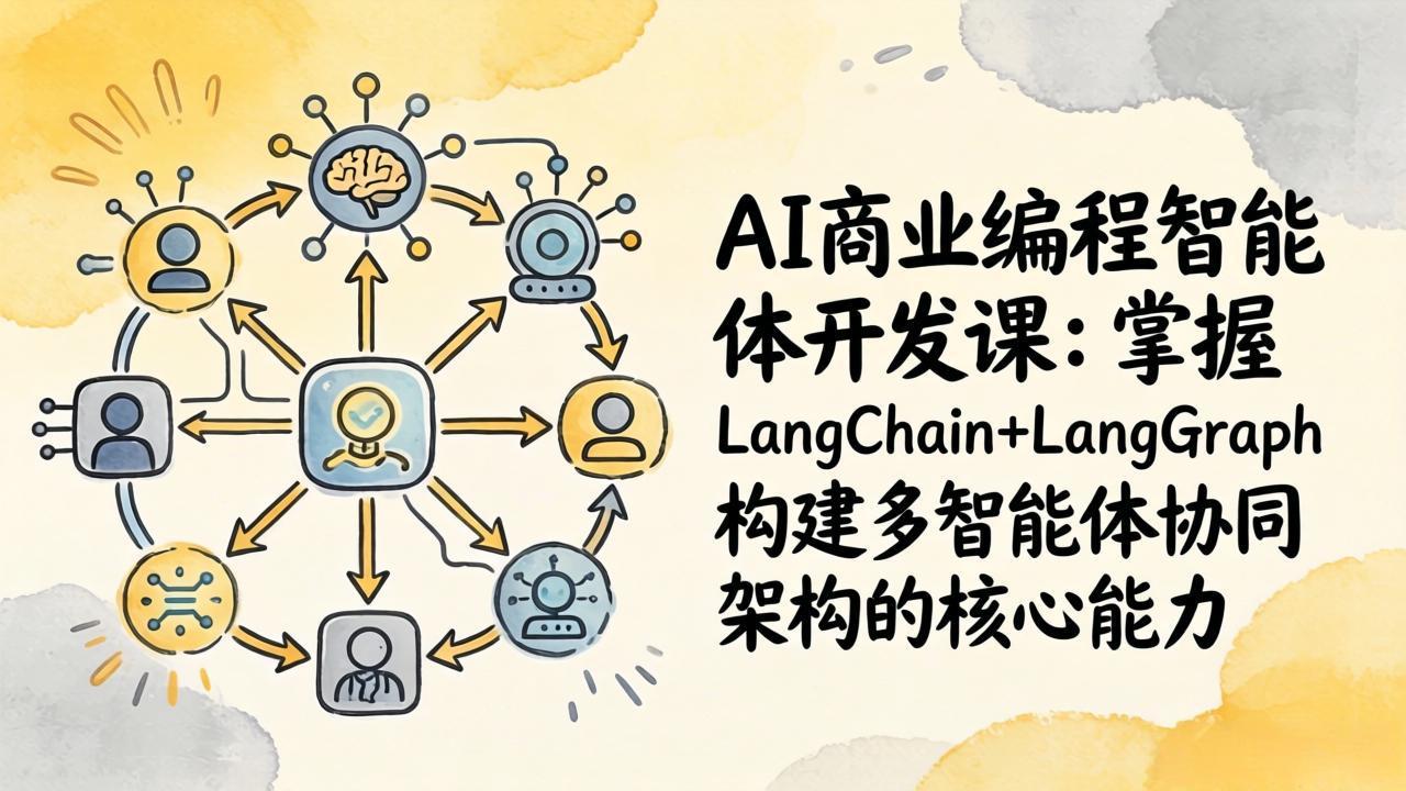 AI商业编程智能体开发课：掌握LangChain+LangGraph构建多智能体协同架构的核心能力-禾谷轻创网