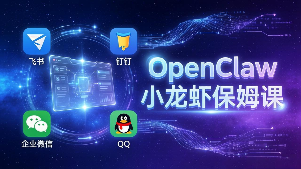 OpenClaw小龙虾保姆课： Windows/macOS/Linux/Docker全系统安装，飞书+钉钉+企业微信+QQ 全接入-禾谷轻创网