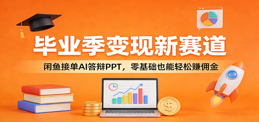 毕业季变现新赛道：闲鱼接单AI答辩PPT，零基础也能轻松赚佣金-禾谷轻创网