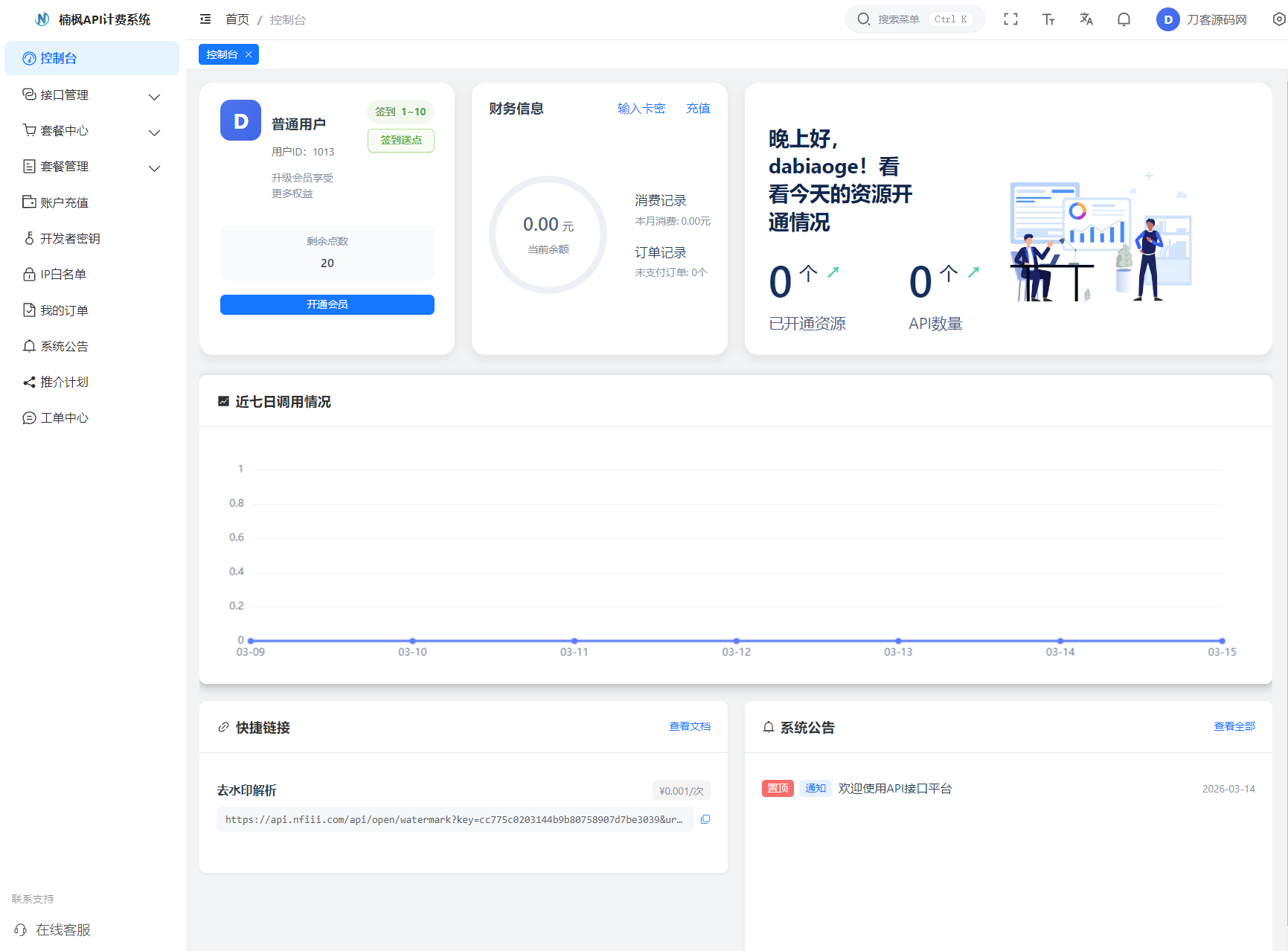 2026全新UI解析计费系统源码 附教程-禾谷轻创网