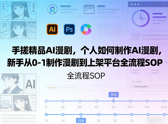 手搓精品AI漫剧，个人如何制作AI漫剧，新手从0-1制作漫剧到上架平台全流程SOP-禾谷轻创网
