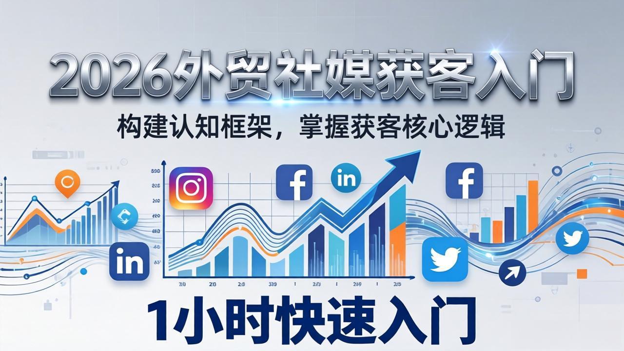 2026 外贸社媒获客入门：1小时搭建认知框架，新手快速开启社媒获客之路-禾谷轻创网
