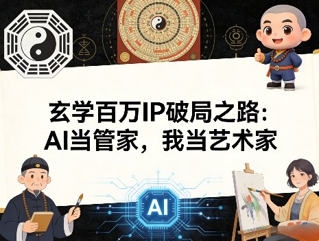 玄学百万IP破局之路：AI当管家，我当艺术家-禾谷轻创网