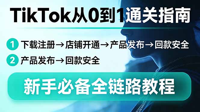 TikTok从0到1通关指南：下载注册→店铺开通→产品发布→回款安全，新手必备全链路教程-禾谷轻创网