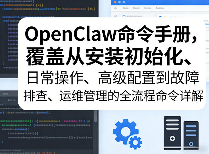 OpenClaw命令手册，覆盖从安装初始化、日常操作、高级配置到故障排查、运维管理的全流程命令详解-禾谷轻创网