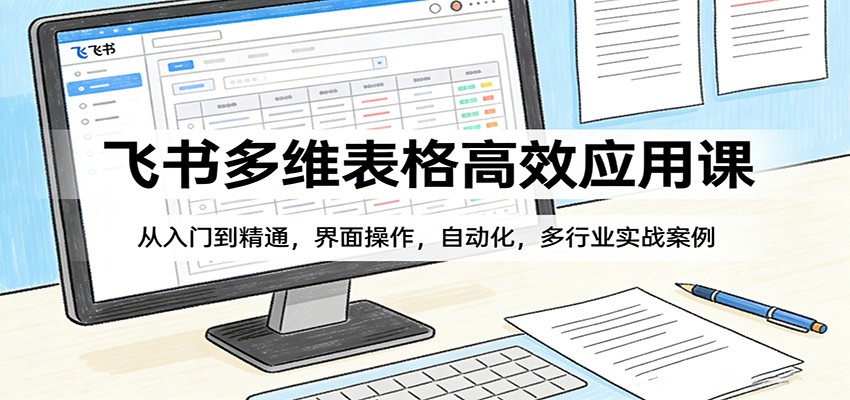 飞书多维表格高效应用课：从入门到精通，界面操作，自动化，多行业实战案例-禾谷轻创网