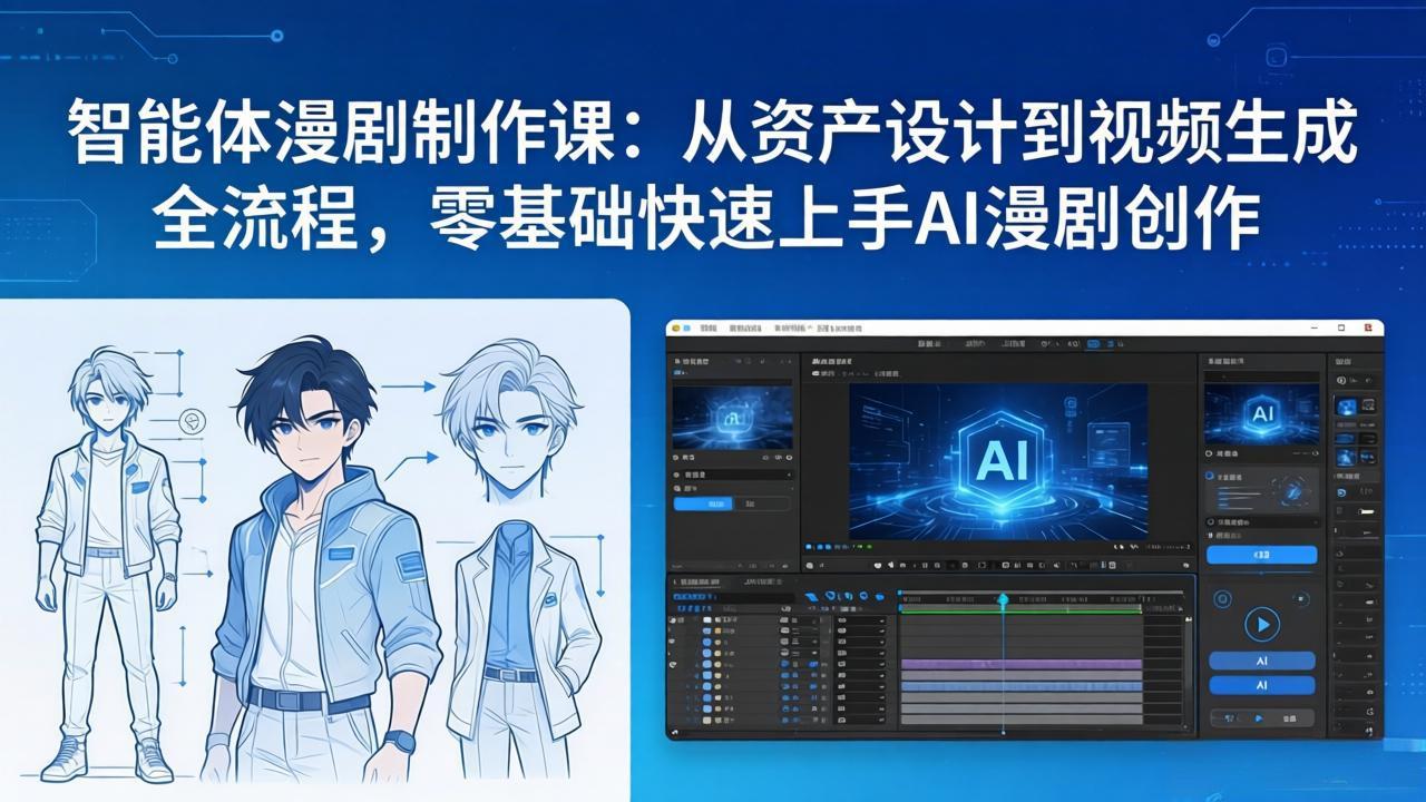 智能体漫剧制作课：从资产设计到视频生成全流程，零基础快速上手AI漫剧创作-禾谷轻创网