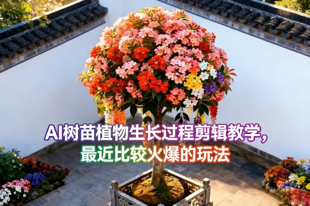 AI树苗植物生长过程剪辑教学，最近比较火爆的玩法-禾谷轻创网