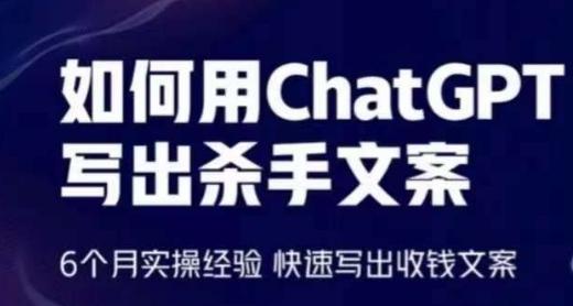 如何用ChatGPT写出杀手文案，6个月实操经验，快速写出收钱文案-禾谷轻创网