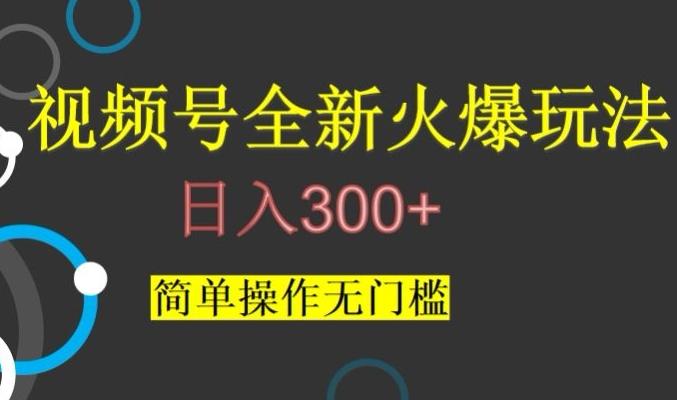 视频号最新爆火玩法，日入300+，简单操作无门槛【揭秘】-禾谷轻创网