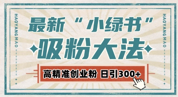 最新自动化“吸粉术”，小绿书激活私域流量，每日轻松吸引300+高质精准粉!-禾谷轻创网