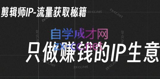 小钱老师·剪辑师个人ip流量思维与运营策略课-禾谷轻创网