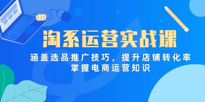 淘系运营实战课，涵盖选品推广技巧，提升店铺转化率，掌握电商运营知识-禾谷轻创网