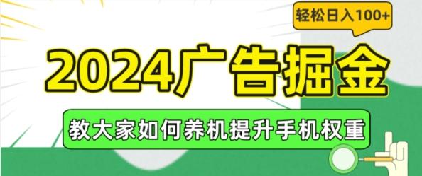2024广告掘金，教大家如何养机提升手机权重，轻松日入100+【揭秘】-禾谷轻创网