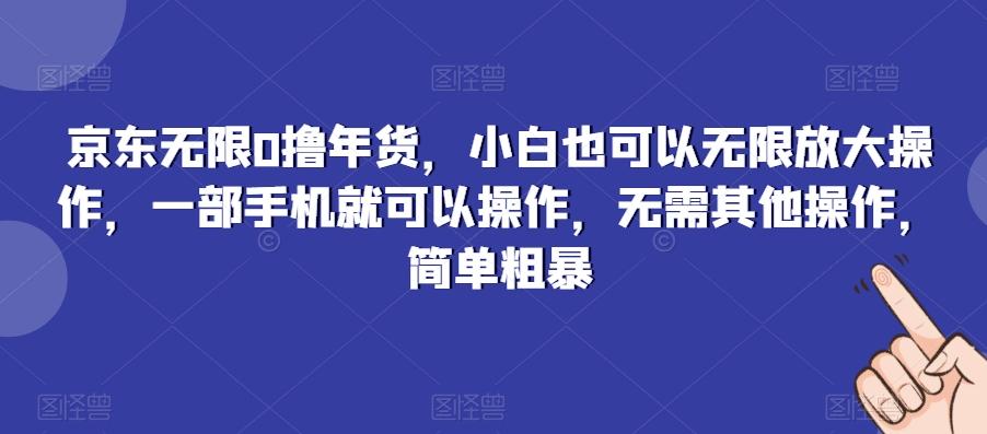 京东无限0撸年货，小白也可以无限放大操作，一部手机就可以操作，无需其他操作，简单粗暴-禾谷轻创网