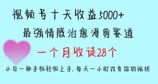 十天收益5000+，多平台捞金，视频号情感治愈漫剪，一个月收徒28个，小白一部手机轻松上手【揭秘】-禾谷轻创网