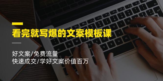 看完就 写爆的文案模板课，好文案/免费流量/快速成交/学好文案价值百万-禾谷轻创网