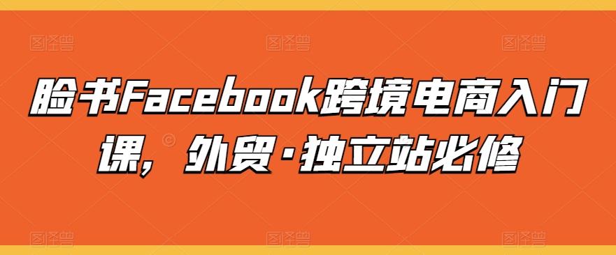 脸书Facebook跨境电商入门课，外贸·独立站必修-禾谷轻创网