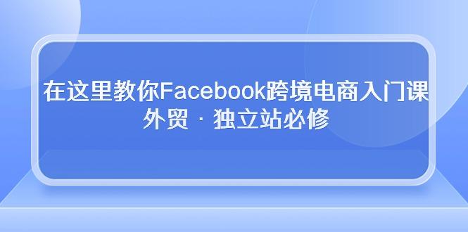 在这里教你Facebook跨境电商入门课，外贸·独立站必修-禾谷轻创网