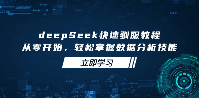 deepSeek快速驯服教程，从零开始，轻松掌握数据分析技能-禾谷轻创网