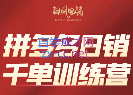 白凤电商学院·拼多多日销千单训练营(更新7月)-禾谷轻创网