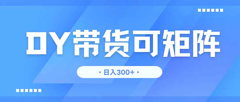 DY带货，日入300＋矩阵无上限-禾谷轻创网