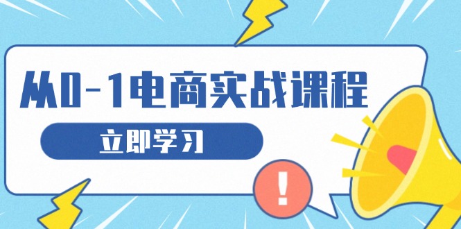 从零做电商实战课程，教你如何获取访客、选品布局，搭建基础运营团队-禾谷轻创网