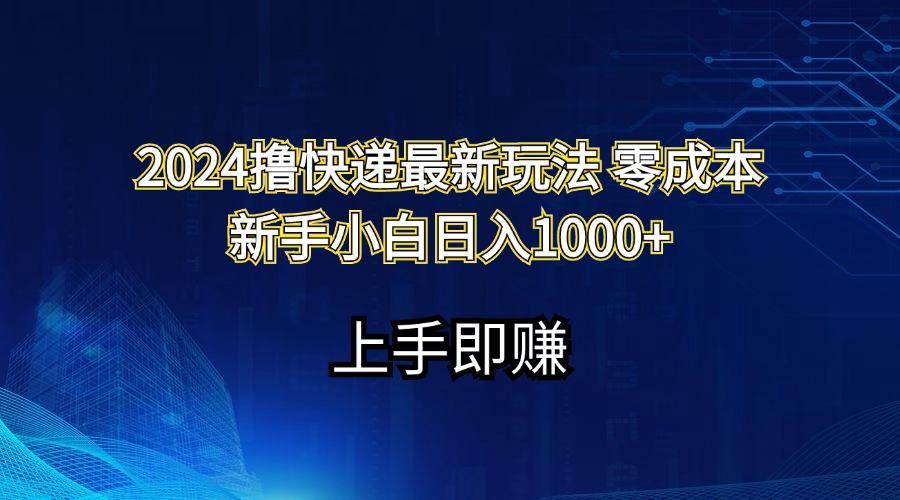 2024撸快递最新玩法零成本新手小白日入1000+-禾谷轻创网