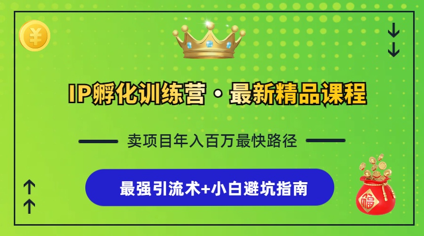 IP孵化训练营，知识付费全流程+最强引流术+小白避坑指南-禾谷轻创网