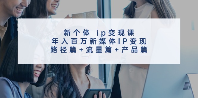 新个体ip变现课，年入百万新媒体IP变现，路径篇+流量篇+产品篇-禾谷轻创网