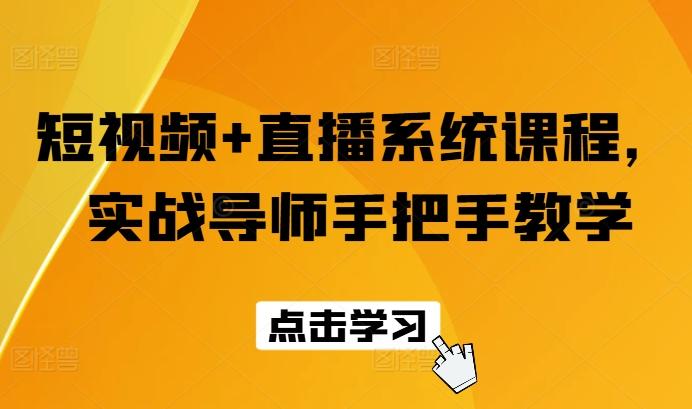 短视频+直播系统课程，实战导师手把手教学-禾谷轻创网
