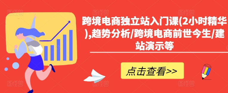 跨境电商独立站入门课(2小时精华),趋势分析/跨境电商前世今生/建站演示等-禾谷轻创网