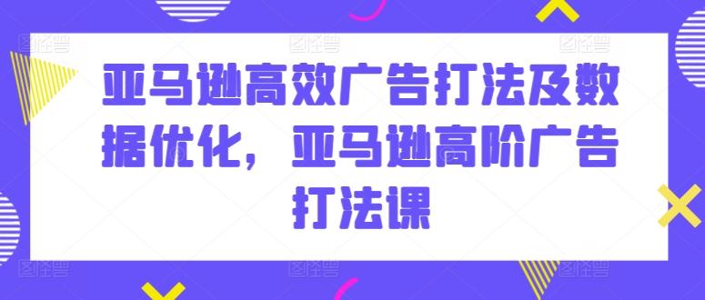亚马逊高效广告打法及数据优化，亚马逊高阶广告打法课-禾谷轻创网