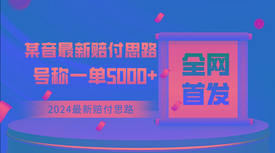 全网首发，2024最新某音赔付思路，号称一单收益5000+-禾谷轻创网