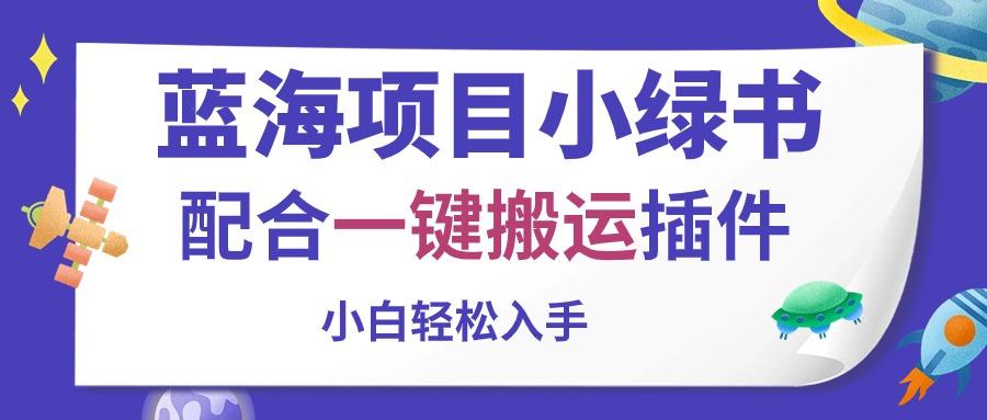 蓝海项目小绿书，配合一键搬运插件，小白轻松入手-禾谷轻创网