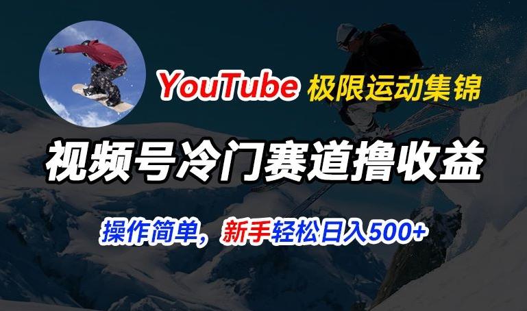 视频号冷门赛道撸收益，YouTube搬运极限运动集锦，暴力起号，操作简单流量高，轻松日入5张【揭秘】-禾谷轻创网