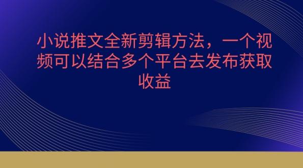 小说推文全新剪辑方法，一个视频可以结合多个平台去发布获取【揭秘】-禾谷轻创网