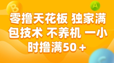 零撸天花板，独家满包技术 不养机 一小时撸满50+【揭秘】-禾谷轻创网