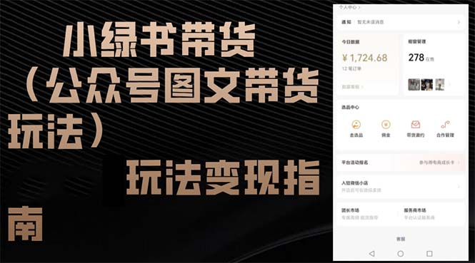 小绿书带货(公众号图文带货玩法-禾谷轻创网