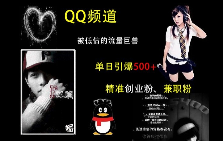 QQ频道：被低估的流量巨兽，单日引爆500+精准创业粉、兼职粉的引流秘籍-禾谷轻创网