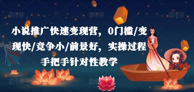 小说推广快速变现营，0门槛/变现快/竞争小/前景好，实操过程手把手针对性教学-禾谷轻创网