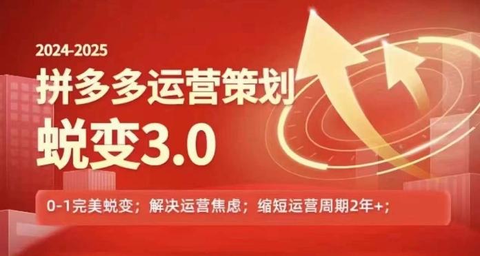 2024-2025拼多多运营策略蜕变3.0，0~1完美蜕变，解决信息焦虑-禾谷轻创网