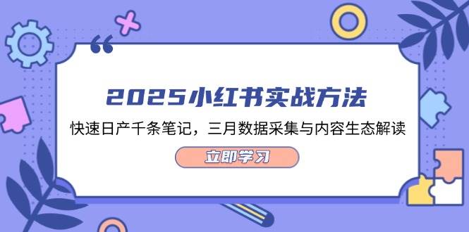 2025小红书实战方法，快速日产千条笔记，三月数据采集与内容生态解读-禾谷轻创网
